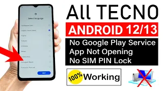 All TECNO ANDROID 12/13  FRP UNLOCK (Apps Not Opening/No Talkback) | 2023 Latest Update - without pc