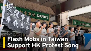 Flash Mobs in Taiwan Support Hong Kong Protest Song | TaiwanPlus News