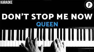 QUEEN - Don't Stop Me Now KARAOKE Slowed Acoustic Piano Instrumental COVER LYRICS