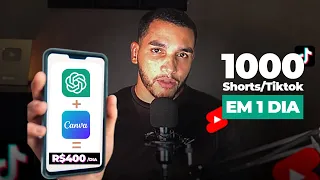 Crie 1000 VÍDEOS por DIA com ChatGPT e Canva para Monetizar Rápido no Tiktok e Youtube