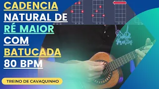 CADÊNCIA EM RÉ MAIOR | TREINO COM BATUCADA EM 80 BPM | PROFESSOR DANIEL MARTINS