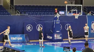 Sam Hauser NBA Combine shooting drills highlights