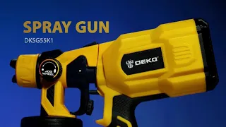 DEKO TOOLS. DKSG55K1 Spray Gun Display.