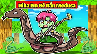 NẾU HIHA EM BÉ RẮN MEDUSA CÓ CUỘC SỐNG TRONG MINECRAFT*HIHA RẮN MEDUSA 😍😎🐍