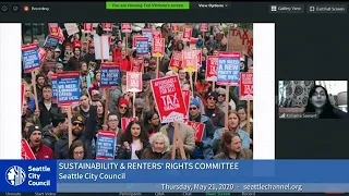 Seattle City Council Sustainability & Renters' Rights Committee 5/21/20