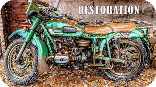 Rusty GIANT Motorcycle RESTORATION | Abandoned Engine Restoration | Abandoned "URAL" from 1986