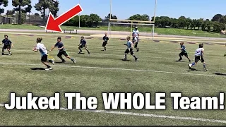 HE JUKED THE WHOLE TEAM! | YOUTH FLAG FOOTBALL GAME NFL PLAY 60