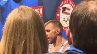 An Emotional Kyle Dake Speaks Following Clinching Olympic Berth a Week After Losing Father | NSN