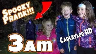 Don't Tell GHOST STORIES at 3am!!! Pranked by Carlaylee HD!!! 3am Campfire!