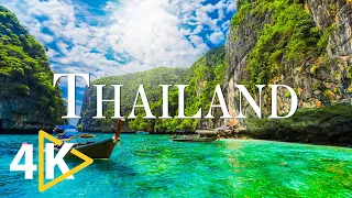 FLYING OVER THAILAND (4K UHD) - Relaxing Music With Beautiful Nature - 4K Video Ultra HD