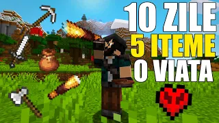 Supravietuiesc 10 ZILE cu doar 5 ITEME in Minecraft!