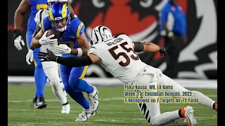 Puka Nacua Week 3 Every Catch and Target LA Rams at Cincinnati Bengals NFL 2023 MNF