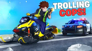 Trolling Cops with 950HP Snowmobile in GTA 5 RP!