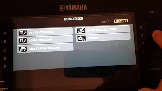 Yamaha PSR-S775 - All Function Menu Options
