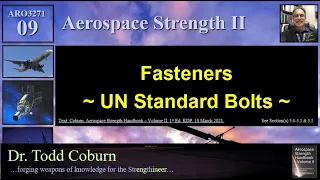 Stress Analysis II: L-09a Fasteners - Standard UN Bolts