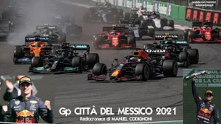 Gp CITTÀ DEL MESSICO 2021 - Radiocronaca di Manuel Codignoni - Vince MAX VERSTAPPEN (Radio Rai)