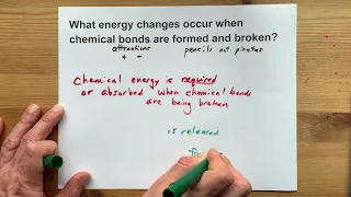 What energy changes occur when chemical bonds are formed and broken?