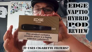 EDGE Vaptio Hybrid Pod Review | It uses Cigarette filters? | GIVEAWAY