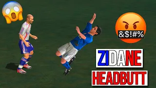 Zinedine Zidane Headbutt on Marco Materazzi on 2006 FIFA World Cup game RECREATION REMAKE FLASHBACK