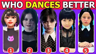 Who Dances Better Wednesday Dance Edition 🖤💃 Salish Matter, Diana, Like Nastya, Diana, Jenna Orteg#3