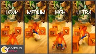 CRASH BANDICOOT N. SANE TRILOGY Graphics Comparison on Low-End Laptop