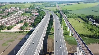 River Medway Bridge Kent - Drone Video (HD)