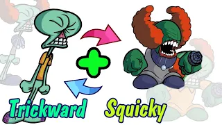 Squidward + Tricky | FNF Drawing swapping - Trickward and Squicky