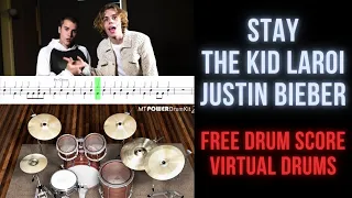 The Kid LAROI, Justin Bieber - Stay (Drum Transcription Score Sheet Music, Virtual Drums)