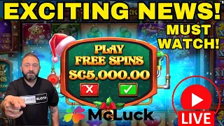 🔴LIVE!  EXCITING NEWS! LIVE AT McLuck SOCIAL CASINO