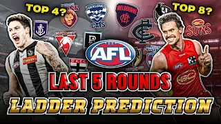 WHO MAKES FINALS? | AFL Last 5 Rounds Ladder Prediction 2022