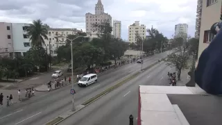 Obama por la calle Línea en Cuba