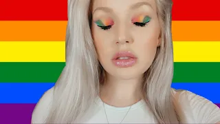 PRIDE RAINBOW INSPIRED MAKEUP 🌈 (CHIT CHAT, GET READY WITH ME, TMI)