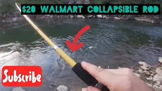 $20 Walmart Eagle Claw collapsible fishing rod!Testing/first impressions.