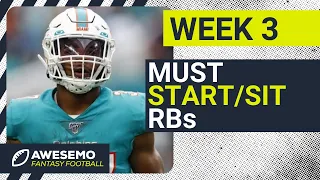 START EM SIT EM: Must Start Running Backs Week 3 Fantasy Football | Chase Edmonds & Myles Gaskin