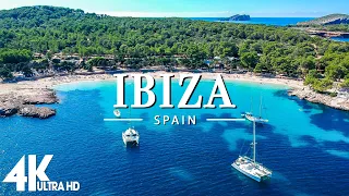 FLYING OVER IBIZA, SPAIN (4K UHD) - Relaxing Music Along With Beautiful Nature Videos - 4K Video HD