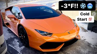 Will a LAMBORGHINI start while FROZEN?! Huracan Cold Start Below ZERO!! (How to Drive)