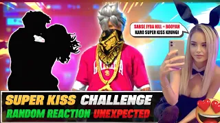 Super Kiss 💋 Challenge With My Girlfriend 😅 Random Guy Unexpected Moment 🤣 - Garena Freefire ❤️