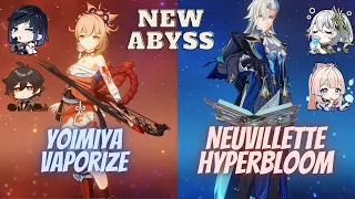 ☆New 4.1 Spiral Abyss☆ [Floor - 12] C0 Yoimiya Vaporize & C0 Neuvillette Hyperbloom - Genshin Impact