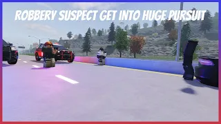 Robbery suspect gets into pursuit on the highway! - ERLC Roleplay