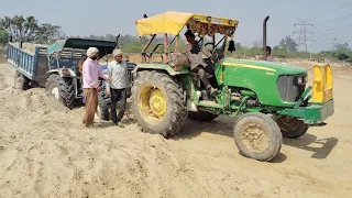 Farmtrac tractor got stuck, John Deere tractor 5105 pulled it out, full videos released