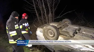 JAWOR.  Dachowanie nissana na trasie Męcinka-Potrowice