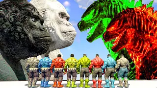 Incredible Hulk Army Vs Godzilla Vs King Kong - What If