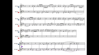 Hallelujah Trumpet Duet Score and Accompaniment