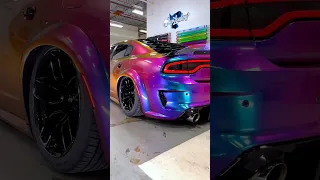 The Best Chameleon Wrap on a Widebody Charger 💪🔥‼️✨ #carwrapping #carwrap #vinylwrap #widebody