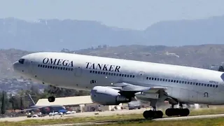OMEGA TANKER DC 10-40, N974VV Takeoff from March ARB