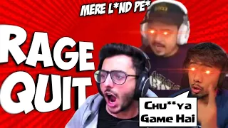 BGMI Streamers Rage Quit Moments / Streamers Super Angry moments