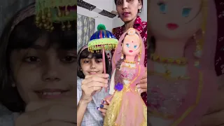 गुड़िया के लिए surprise 🤭🤫 / How to make a doll umbrella? / How a lamp is made? #shorts #diy