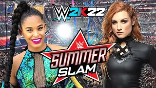 Becky Lynch vs. Bianca Belair Summerslam 2022 Full Match #wwe2k22