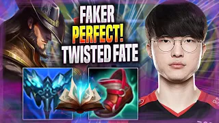FAKER PERFECT GAME WITH TWISTED FATE! - T1 Faker Plays Twisted Fate MID vs Corki! | Season 2022