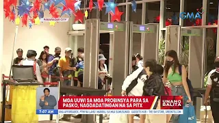 Mga uuwi sa mga probinsya para sa Pasko, nagdadatingan na sa PITX | UB